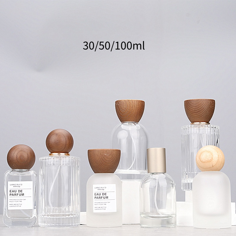 Luxury Skincare Packaging - Botella de Perfume de vidrio transparente/smerilado