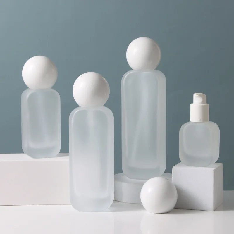 Luxury Skincare Packaging - Botella de loción con pulverizador esmerilado,