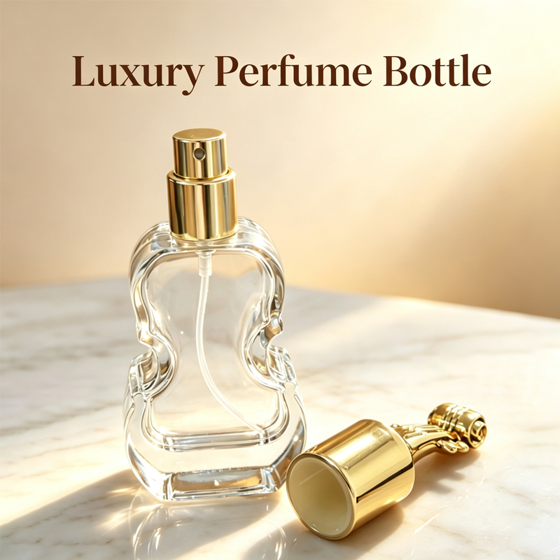 Luxury Skincare Packaging - Botella de Perfume de Vidrio Transparente