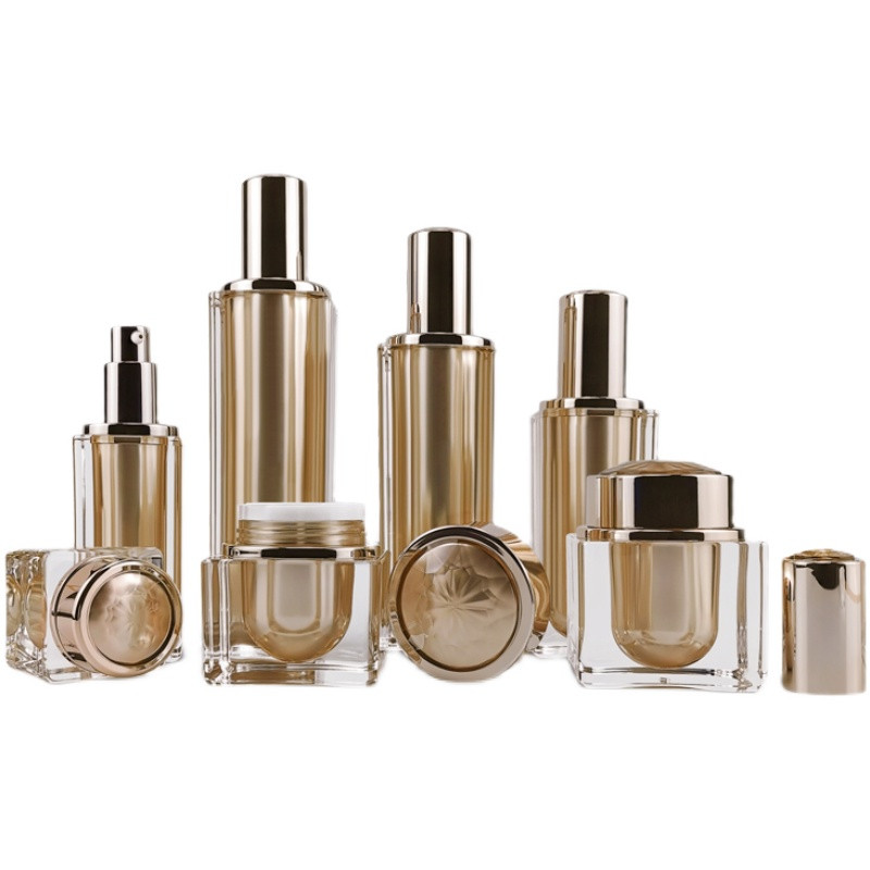 Tarro de crema de oro acrílico - Luxury Skincare Packaging reseña y precio